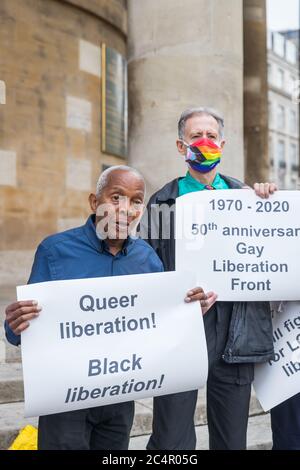 Ted Brown celebra il 50° anniversario del fronte di liberazione gay Foto Stock