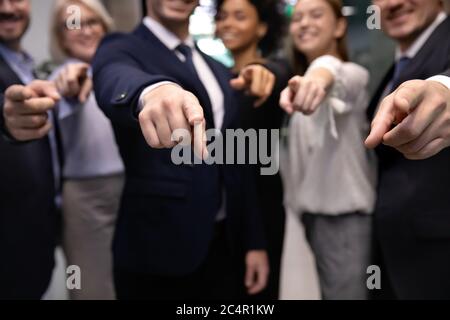 Abbiamo bisogno di voi nel nostro team Recruitment business concept Foto Stock