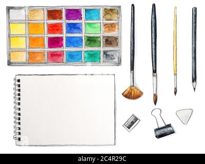 Ritorno a scuola. Disegno bello. Primo piano Foto Stock