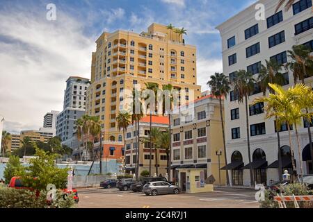 Edifici residenziali a West Palm Beach, Florida, USA Foto Stock