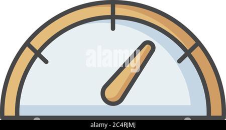 Icona del colore RGB del tachimetro Illustrazione Vettoriale