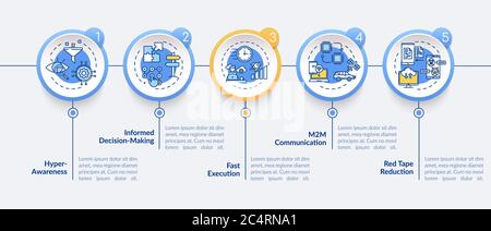 Modello infografico vettoriale per la strategia di agilità aziendale digitale Illustrazione Vettoriale