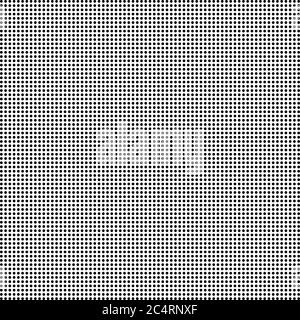 Sfondo punteggiato mezzitoni distribuito uniformemente. Modello vettoriale effetto mezzitoni. Punti circolari isolati sullo sfondo bianco. Illustrazione Vettoriale