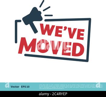 Abbiamo spostato il progetto di illustrazione dei modelli vettoriali di lettera. EPS vettoriale 10. Illustrazione Vettoriale