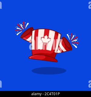 vettore hat canada con elemento partito Illustrazione Vettoriale