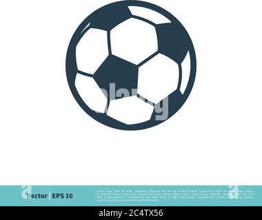 Calcio, icona palla di calcio Logo vettoriale disegno di illustrazione. EPS vettoriale 10. Illustrazione Vettoriale