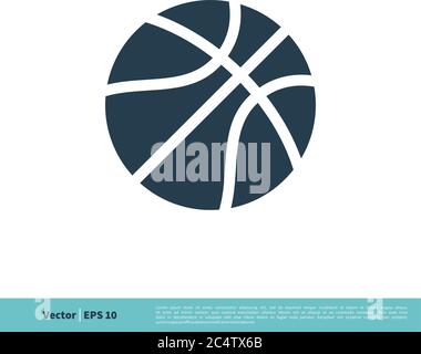 Basket, icona palla Logo vettoriale disegno di illustrazione. EPS vettoriale 10. Illustrazione Vettoriale
