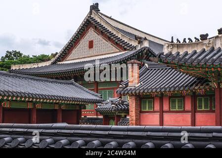 Il palazzo Changdeokgung a Seoul, Corea del Sud. Foto Stock