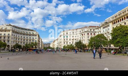 Piazza Aristotelous a Salonicco, Macedonia, Grecia Foto Stock