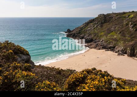 Porthcurno Beach, Cornwall, Regno Unito Foto Stock
