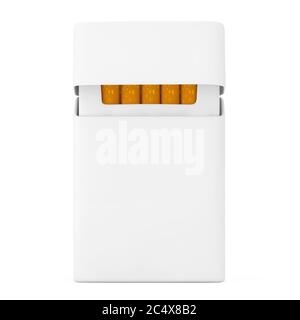 Mockup sigarette vuote Pack su sfondo bianco. Rendering 3d Foto Stock
