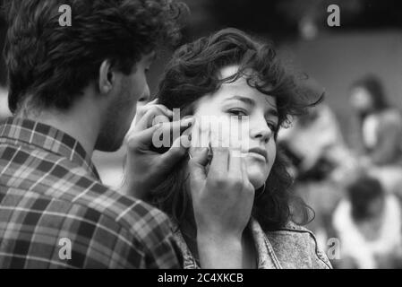 Sciopero studentesco di occupazione all'Università di Sofia. Giugno 1990. Sofia, Bulgaria Foto Stock