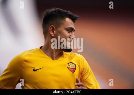 Milano (Italia) 28 giugno 2020. Cengiz under of AS Roma durante la Serie A match tra AC Milan e AS Roma. Foto Stock