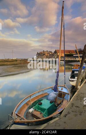 The Quay a Blakeney, Norfolk, Inghilterra, Regno Unito Foto Stock