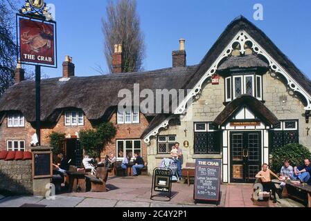 Il pub Crab, Shanklin, Isle of Wight, Hampshire, Inghilterra, Regno Unito. Circa anni '90 Foto Stock