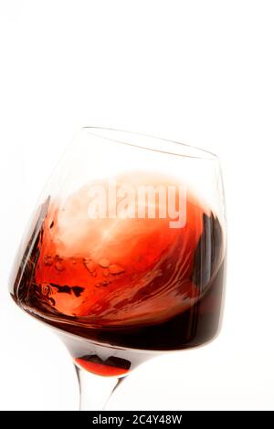 Vino rosso in movimento Foto Stock