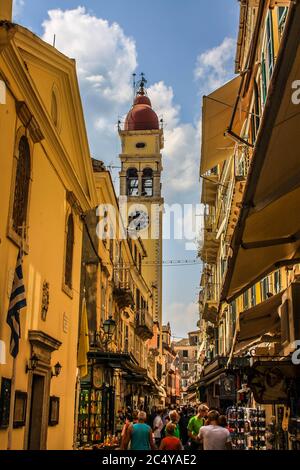 La Chiesa di San Spyridon a Corfù, Grecia Foto Stock