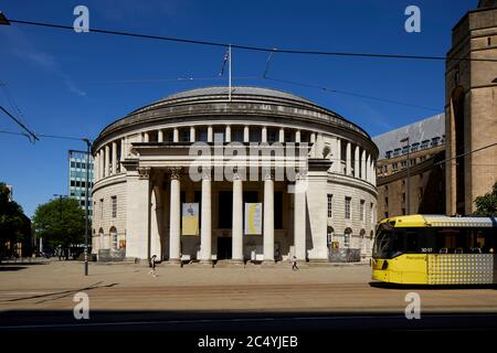 Centro di Manchester punto di riferimento a cupola in arenaria manchester Central Library St Peter's Square Foto Stock