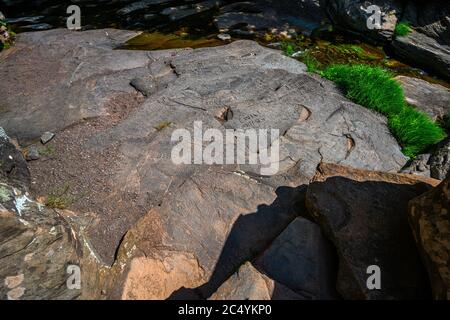 Cascate di Kaaterskill a Catskills Mountains, NY, Stati Uniti Foto Stock