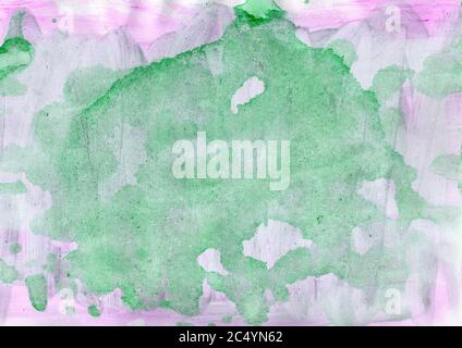 Watercolor texture pastello effetto texture sfondo di verde viola magenta colori Foto Stock