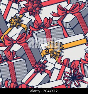 Confezioni regalo senza cuciture Illustrazione Vettoriale
