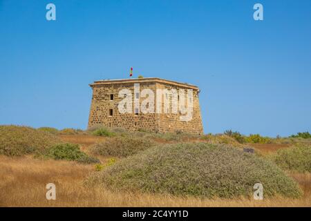 Torre de San José in Tabarca costruita nel 1789. Provincia di Alicante. Spagna Foto Stock