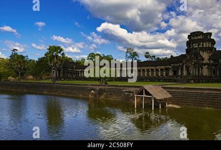 Colonnato di Angkor Wat, Cambogia Foto Stock