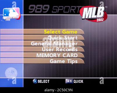 MLB 2002 - Sony PlayStation 1 PSX - solo per uso editoriale Foto Stock