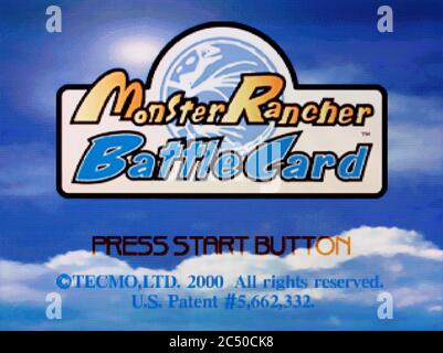 Carta Battle Monster Rancher - Sony PlayStation 1 PSX - solo per uso editoriale Foto Stock