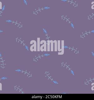 fiori di lavanda motivo vettoriale senza giunture Illustrazione Vettoriale