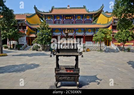 Tempio di Baotong: La Sala del Buddha di Giada. Wuhan, Cina Foto Stock