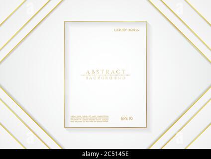 Luxury white abstract white background Triangle Overlap Layer Frame design. Illustrazione vettoriale. Illustrazione Vettoriale