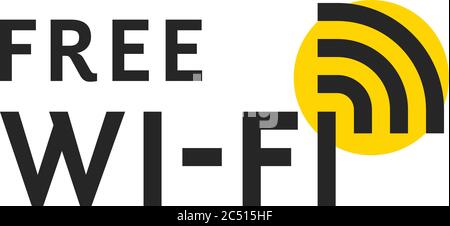 icona della zona libera wi-fi isolata in bianco Illustrazione Vettoriale