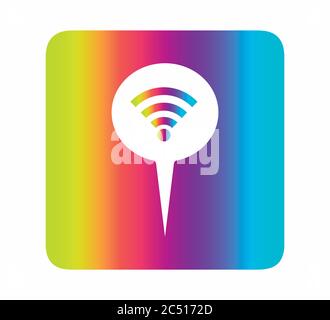 Icona 5G, illustrazione vettoriale. Generazione delle informazioni sulla connessione di rete Internet wireless isolate Illustrazione Vettoriale