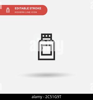 Icona vettore semplice acrilico. Modello di disegno simbolo illustrazione per elemento UI mobile Web. Pittogramma moderno a colori perfetto su tratto modificabile. Icone acriliche per il vostro progetto aziendale Illustrazione Vettoriale