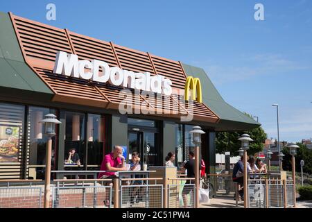 McDonalds, Jubilee Retail Park, Weymouth Foto Stock