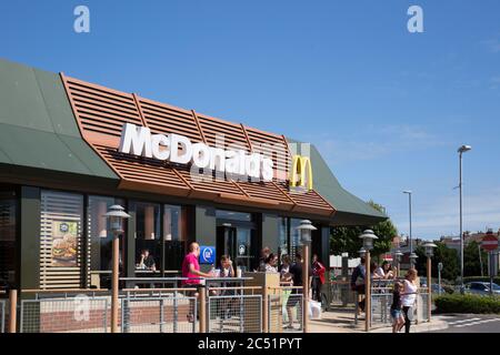 McDonalds, Jubilee Retail Park, Weymouth Foto Stock