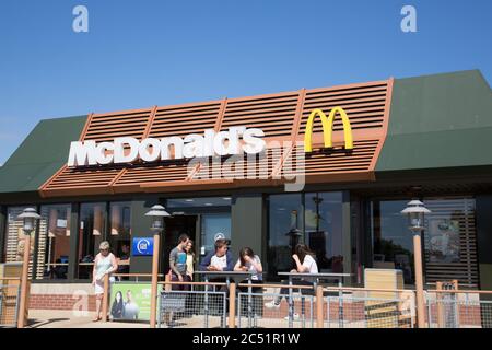McDonalds, Jubilee Retail Park, Weymouth Foto Stock
