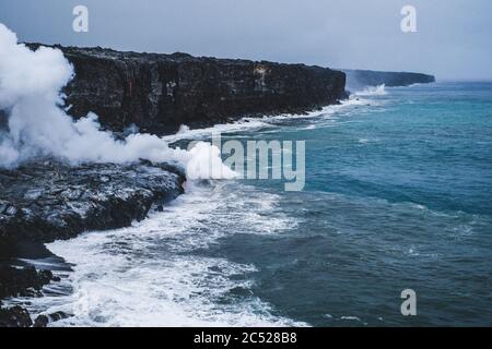 Parco dei Vulcani delle Hawaii Foto Stock