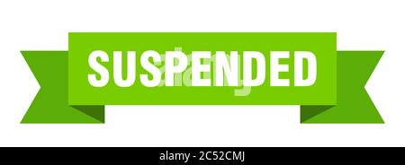 nastro sospeso. cartello banda isolata sospesa. banner sospeso Illustrazione Vettoriale