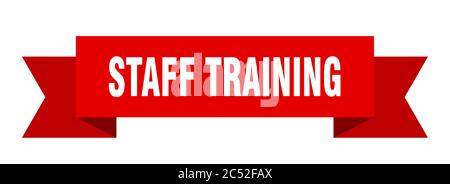 nastro di formazione del personale. cartello di formazione del personale a banda isolata. banner di formazione del personale Illustrazione Vettoriale
