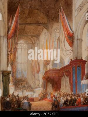 Inhuldiging van Koning Willem III. Foto Stock