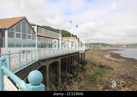Mumbles Pier a Swansea Bay, Galles. Foto Stock