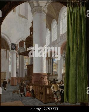 Interieur van de Oude Kerk a Delft Foto Stock