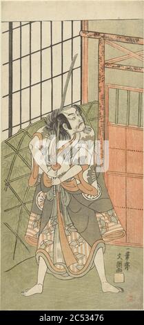 Acteur Matsumoto Koshiro III in de rol van Soga no Goro- Foto Stock