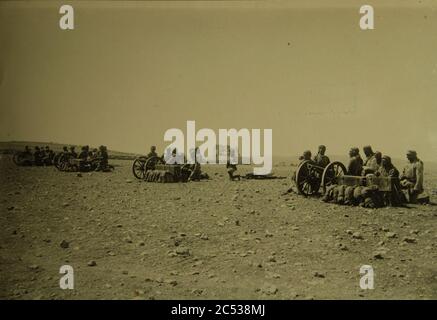 Israele nella prima guerra mondiale - unità di artiglieria ottomana H OP 042. Foto Stock