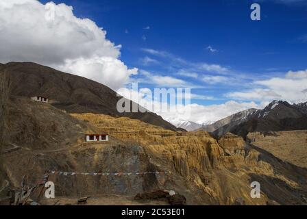 Ladakh, India. I Suoli della regione hanno colori distinti a causa del clima unico, la topografia e la vegetazione della regione. Marzo 17, 2014. Foto Stock