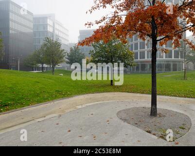 Harbour City Hamburg di Haze, Amburgo, Germania, Europa Foto Stock