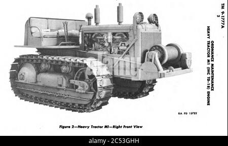 Trattore pesante internazionale, cingolato, diesel, modello TD-18. Foto Stock