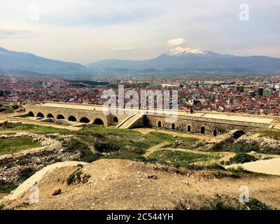Vista panoramica sulle colline di Prizren Foto Stock